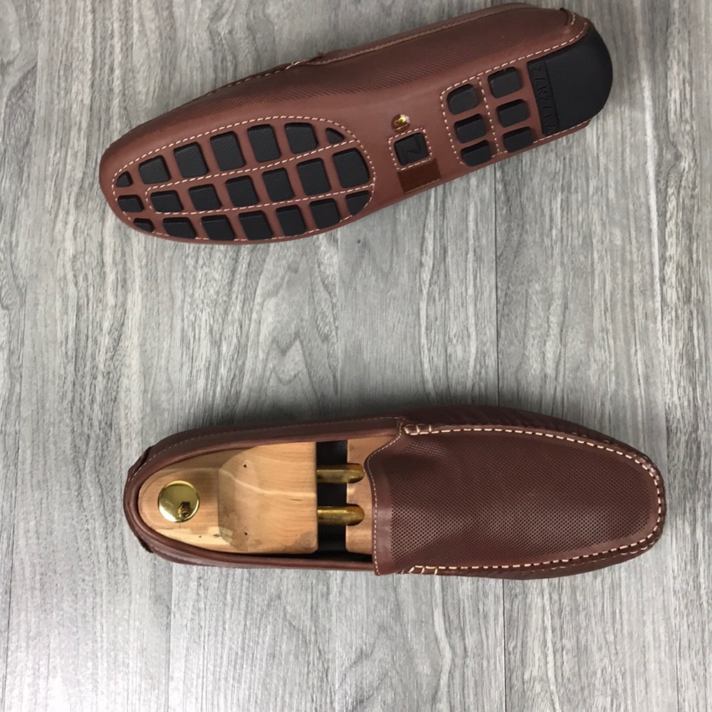 NWT Zanzara Loafers Venetian Driving Shoe Brown - Picture 5 of 8